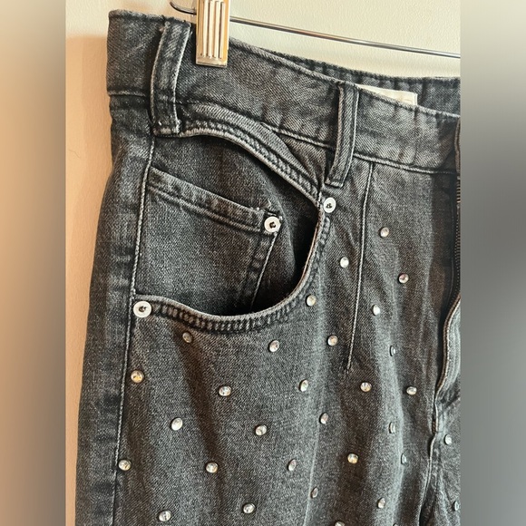 Anthropologie PILCRO Gray Embellished studded Jeans High rise Slim - 29 - Picture 4 of 11